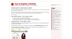 Desktop Screenshot of howtoregisterawebsite.net